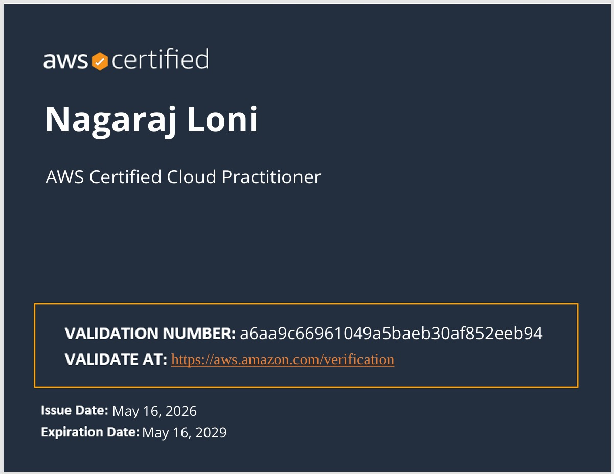 AWS Certified Cloud Practitioner certificate